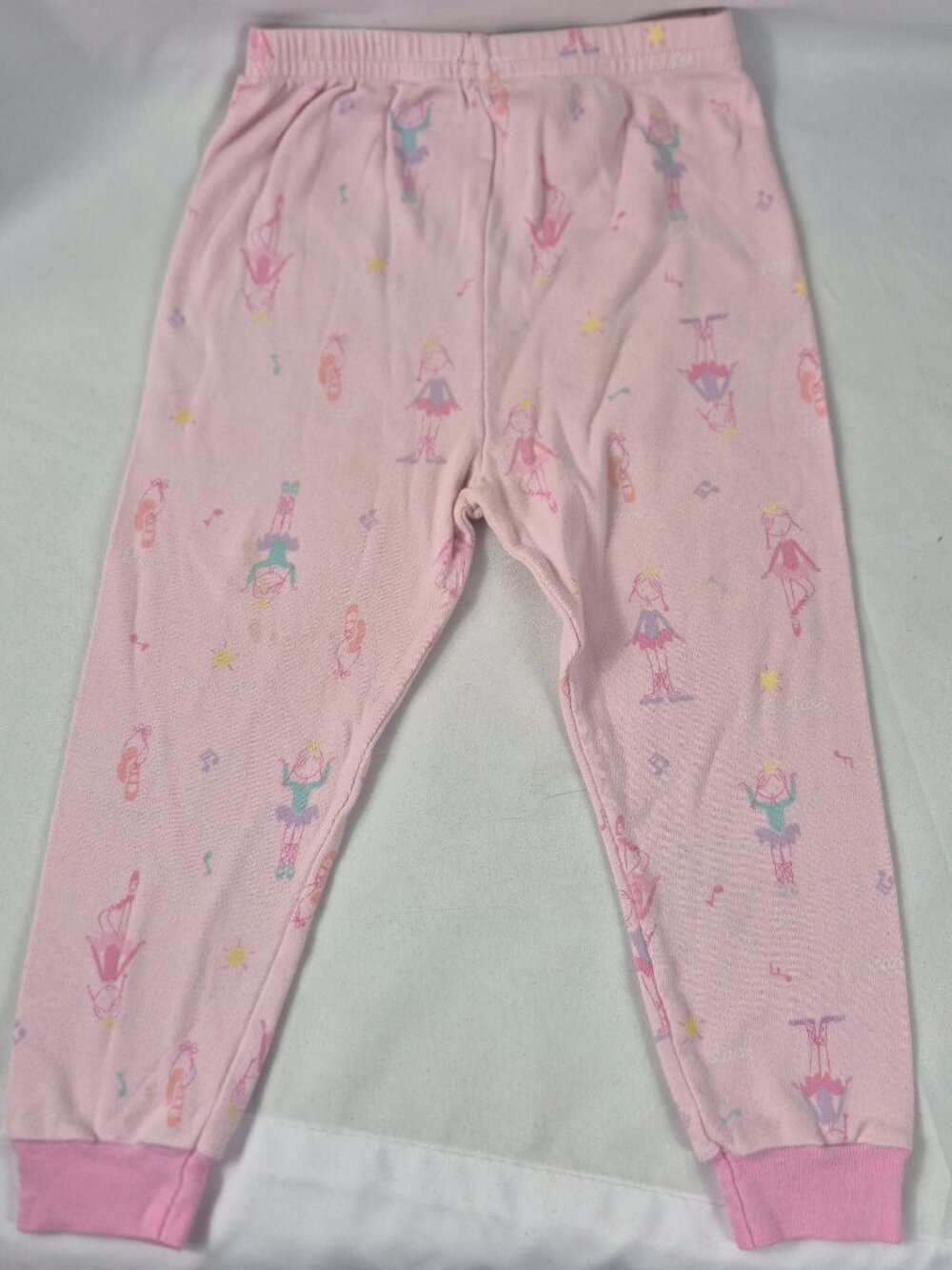 Carters Tykes Girls Toddler Pink Pajama Pants with Ballerina Print Size 3T